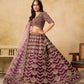 Anaita D Purple Art Silk Lehenga Choli With Heavy Embroidery Work