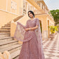 Anaita Purple Net Lehenga Choli With Embroidery & Sequence Work