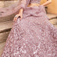 Anaita Purple Net Lehenga Choli With Embroidery & Sequence Work