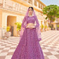 Anaita Purple Net Lehenga Choli With Embroidery & Sequence Work