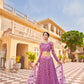 Anaita Purple Net Lehenga Choli With Embroidery & Sequence Work