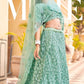 Anaita Turquoise Net Lehenga Choli With Embroidery & Sequence Work
