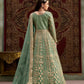 Anaita Green Embroidered Net Anarkali Suit