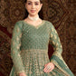 Anaita Green Embroidered Net Anarkali Suit
