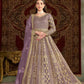 Anaita Purple Embroidered Net Anarkali Suit