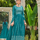 Anaita Blue Faux Georgette Plazzo Suit With Embroidery & Sequins Work