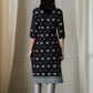 W for Woman Black Geometric Printed Pure Cotton Straight Kurta