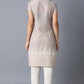 W for Woman Beige Printed Kurta