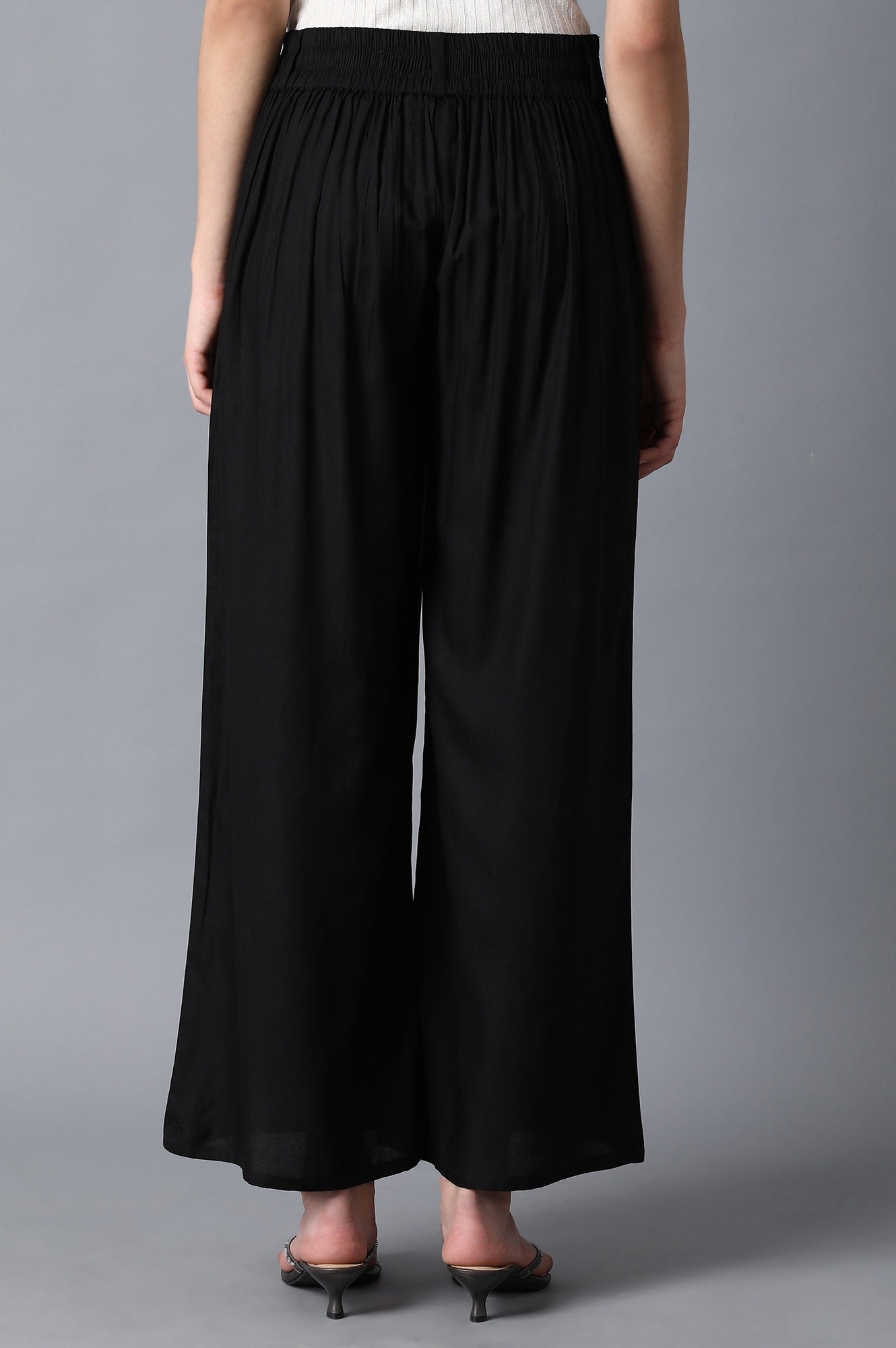 W for Woman Black Tailored Volume Pants