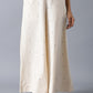 W for Woman Beige Printed Flared Pants