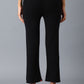W for Woman Black Red Solid Slim Pants
