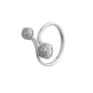 VOJ Silver Plated AD studded Necklace, Earrings With Ring And bracelet - Swadesiicart