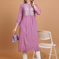 Vishudh Floral Embroidered Straight Kurta - Swadesiicart