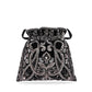 Masq Black & Silver-Toned Embellished Potli Clutch - Swadesiicart