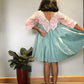 ArthLife Green And Pink Net Dress