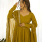 Joban Fashion Mehndi Kurta Set Chanderi Sequence Embroidery Work - Swadesiicart