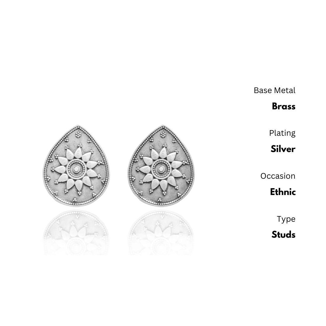 New Stylish Oxidized Gold-Polished Gold Studs Earrings for Womens by House of Ree | Swadesiicart