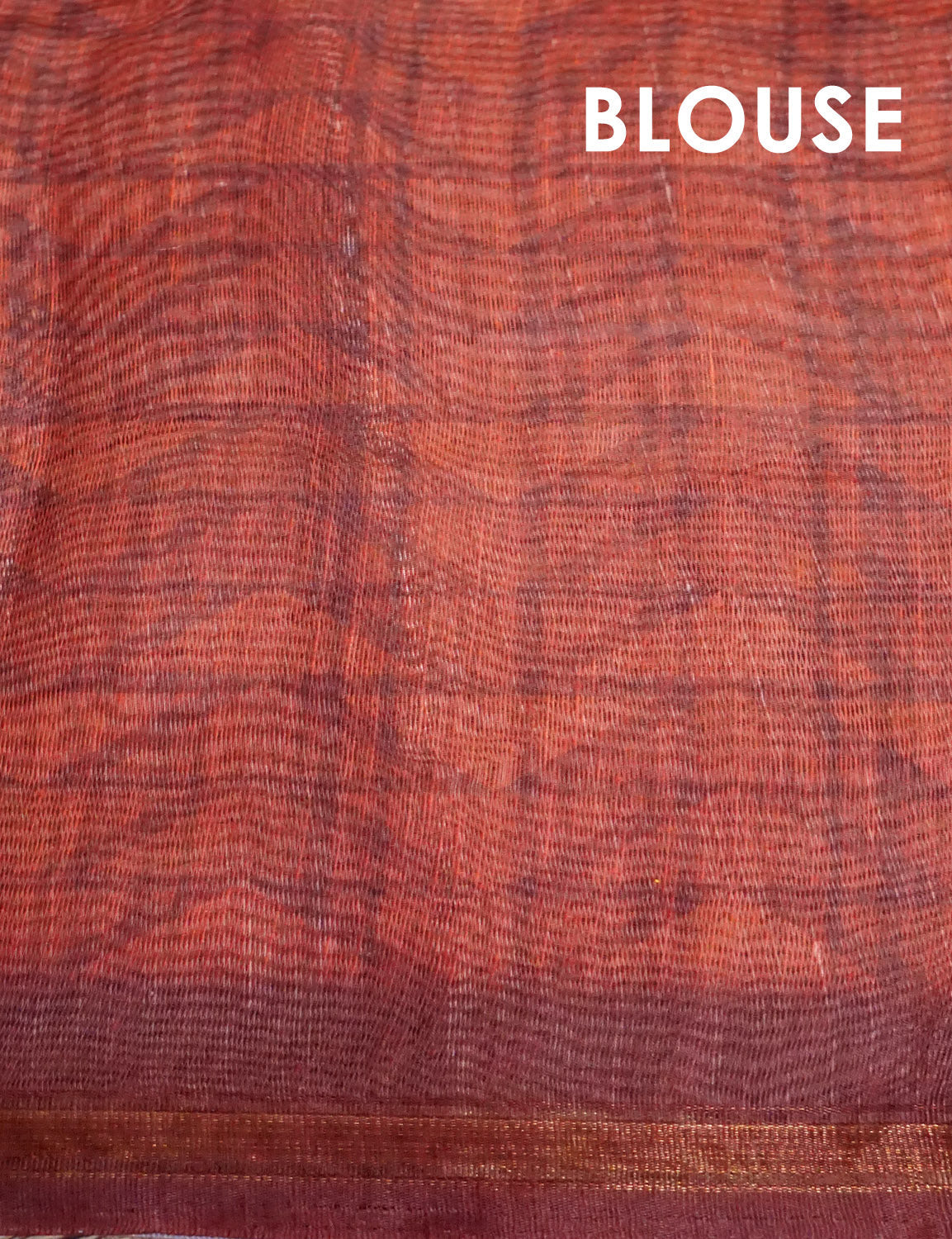 Dark Rust Colour With Leheriya Design All Over Semi Chanderi Saree By Gayathri Reddy Designer Studio | Swadesiicart