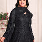 Anaita Black Embroidered Net Anarkali Suit