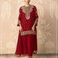 Anaita Red Georgette Suit With Embroidery & Sequence Work
