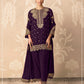 Anaita Purple Georgette Suit With Embroidery & Sequence Work