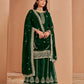 Anaita Dark Green Premium Georgette Embroidered Salwar Suit