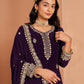 Anaita Purple Premium Georgette Embroidered Salwar Suit