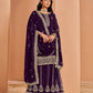 Anaita Purple Premium Georgette Embroidered Salwar Suit