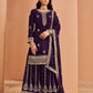 Anaita Purple Premium Georgette Embroidered Salwar Suit