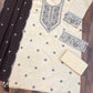 Anaita White D Purple Khadi Cotton Suit with Embroidery & Patchwork