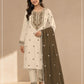 Anaita White Mehendi Khadi Cotton Suit with Embroidery & Patchwork