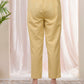 Vaasva Women Cheeku Cotton Flax Solid Straight Pants | Swadesiicart