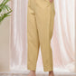 Vaasva Women Cheeku Cotton Flax Solid Straight Pants | Swadesiicart