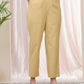 Vaasva Women Cheeku Cotton Flax Solid Straight Pants | Swadesiicart