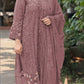 Anaita Purple Fox Georgette Suit with Embroidery & Sequence Work