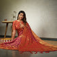 Vardha Magenta Pink Golden Zari Diamond Cross Checks Banarasi Chiffon Saree | Swadesiicart