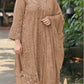 Anaita Brown Fox Georgette Suit with Embroidery & Sequence Work