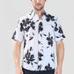 Xkind White Floral Printed Textured Regular Fit Shirt | Swadesiicart