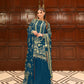 Anaita Teal Faux Georgette Readymade Suit with Embroidery & Moti Work