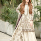 Anaita Off White Faux Georgette Readymade Suit with Embroidery & Moti Work
