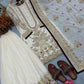 Anaita Off White Faux Georgette Readymade Suit with Embroidery & Moti Work