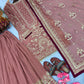 Anaita Pink Faux Georgette Readymade Suit with Embroidery & Moti Work