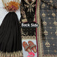 Anaita Black Faux Georgette Readymade Suit with Embroidery & Moti Work