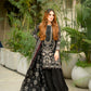 Anaita Black Faux Georgette Readymade Suit with Embroidery & Moti Work