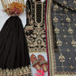 Anaita Black Faux Georgette Readymade Suit with Embroidery & Moti Work