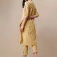 Kalini Women Woven Striped Thread Work Kurta with Trousers - Swadesiicart