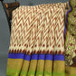 Shades of Cream And Parrot Green Blouse Patola Print Semi Chanderi Saree By Gayathri Reddy Designer Studio | Swadesiicart