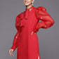 Ahalyaa Women's Crepe Red Tunic | Swadesiicart