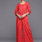 Ahalyaa Printed Crepe Basic Jumpsuit With Waist Tie-Ups | Swadesiicart