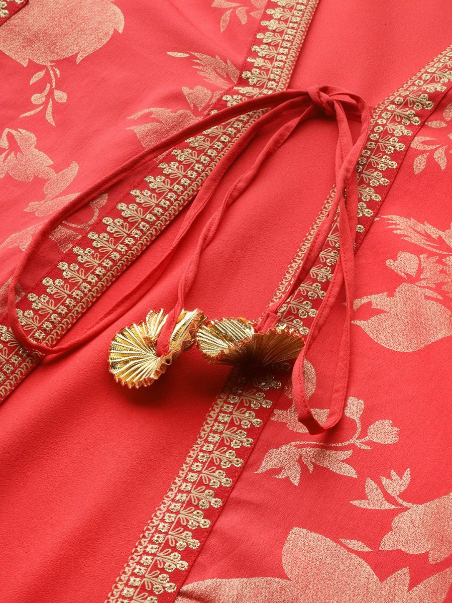 Ahalyaa Floral Printed Ethnic Maxi Dress | Swadesiicart